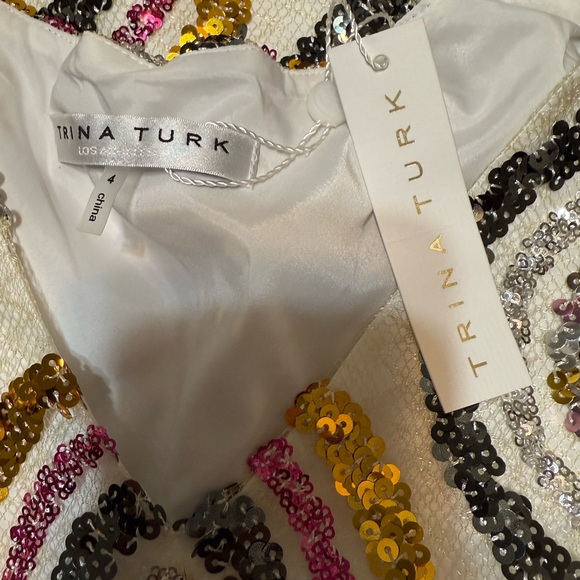 NWT TRINA TURK Sz 4 Glitterati Mini Dress Sequins Cocktail Party - Picture 9 of 11